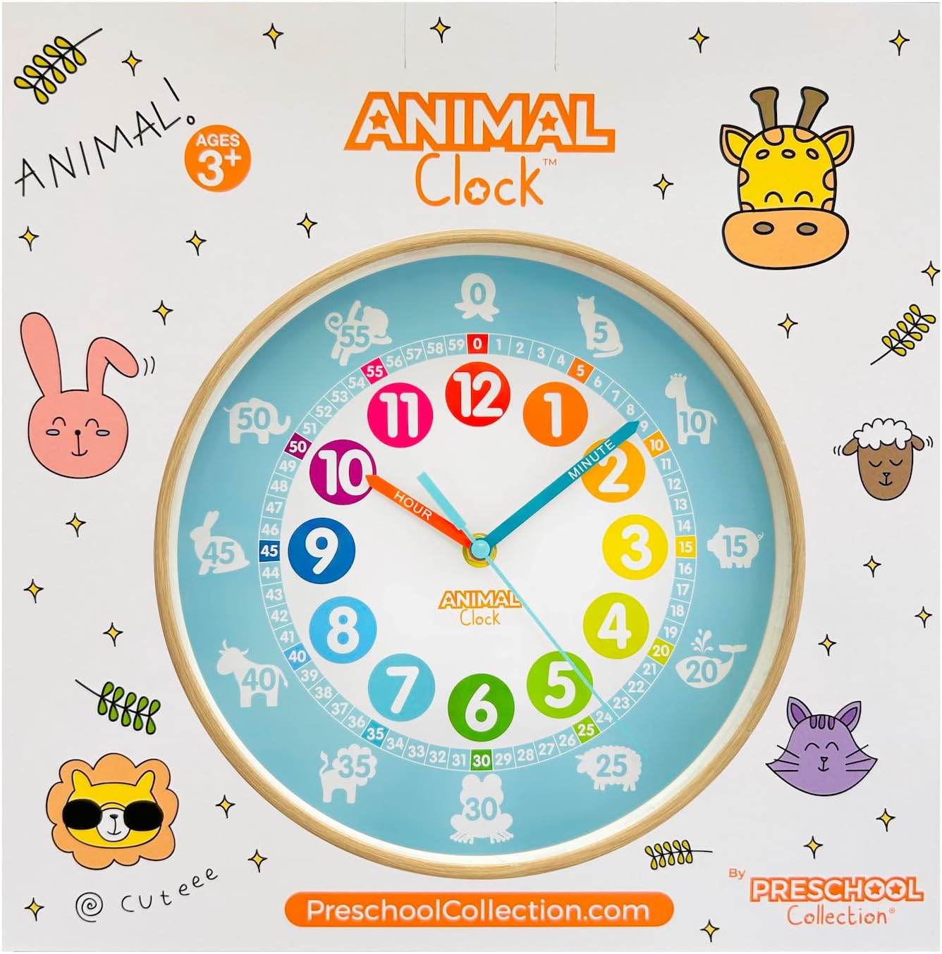 Kids Wall Clock Noah's Ark Neutral, Silent No Ticking, Bible, Kids Kids Wall Clock Noah's Ark Neutral, Silent No Ticking, Bible, Kids