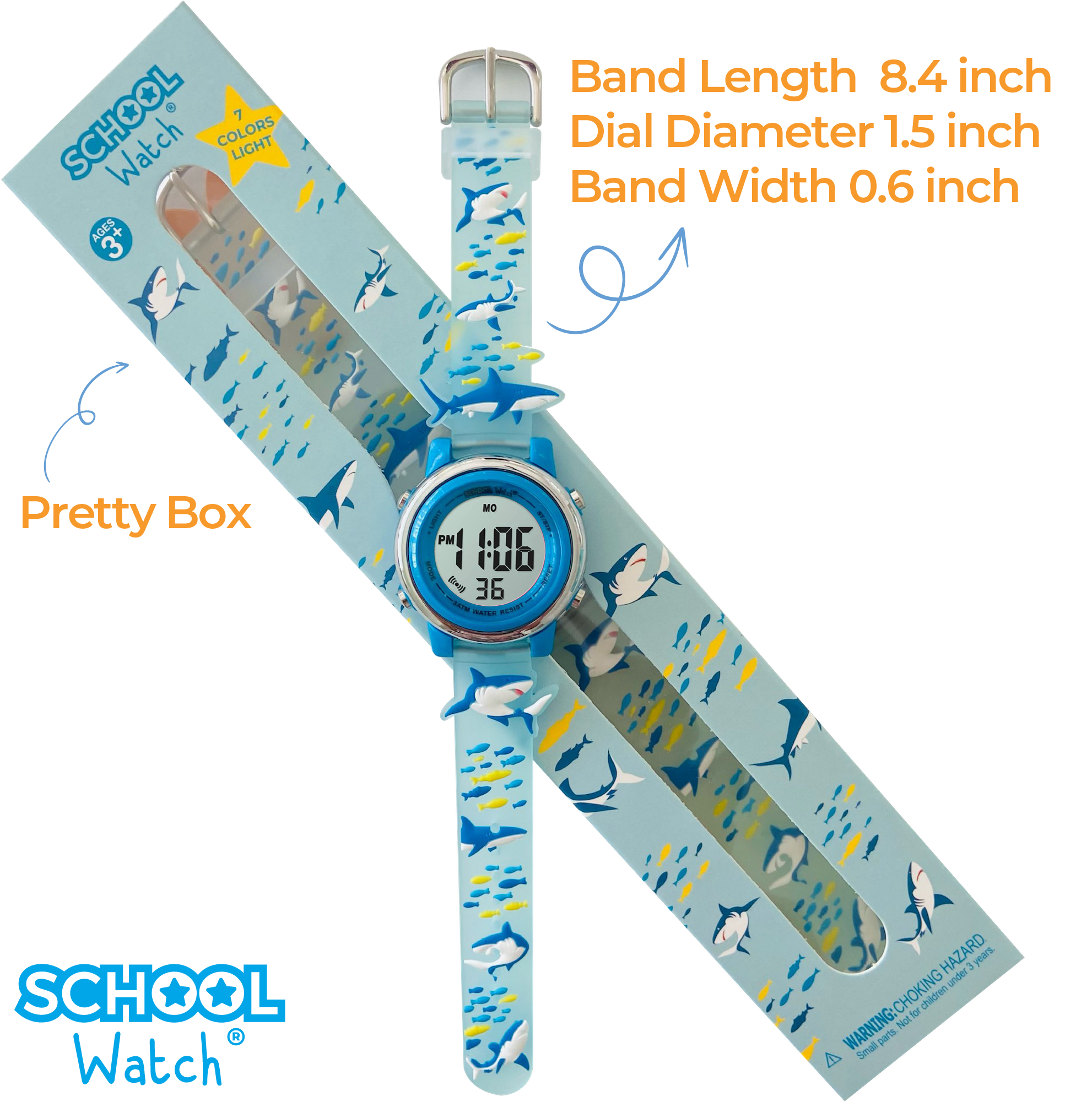 Shark Light Up Watch