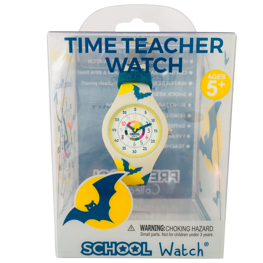 Bat Silicone School Watch - Children Kids Time Teacher watch - Preschool Collection